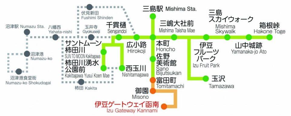 乗り放題エリア図